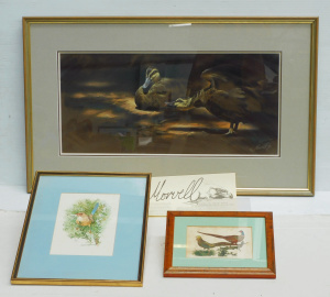 Lot 20 - 3 Framed avian pictures Robert Ulmann (1927-1999) watercolour, signed a