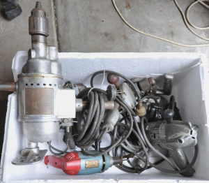 Lot 59 - Lot of Vintage Electric Drills incl Sher, Vital, Lightburn, Shermaster