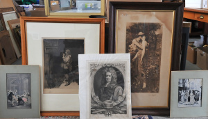 Lot 65 - Group lot - Framed & Mounted Classical Pictures - 17th C Mezzotint
