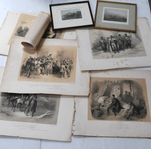 Lot 78 - Group of vintage framed and unframed lithographs and etchings