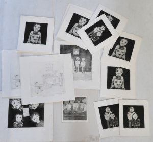 Lot 87 - Bill Offord (1944 - ) Large group lot - Unframed Etchings & Aquatin