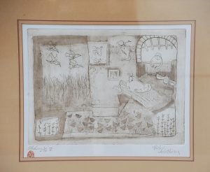 Lot 107 - Pieter van der Westhuizen (South Africa 1931 - 2008) framed etching, S