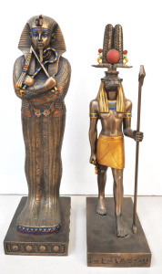 Lot 116 - 2 Veronese Egyptian statuettes of the Sarcophagus of Tutankhamun (41cm