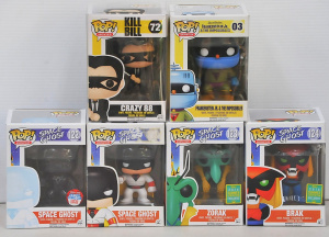 Lot 124 - 6 x Boxed Pop vinyl Figures inc Zorak, 2 x Space Ghost, Brak, Crazy 88
