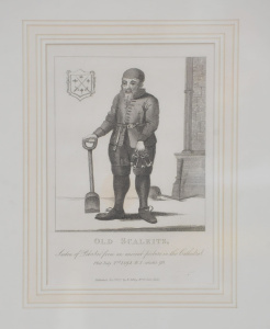 Lot 134 - Framed c1807 Engraving - Portrait of Robert Scarlett known as Old Scal