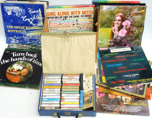 Lot 147 - Group lot of vintage vinyl LPs and cassette tapes