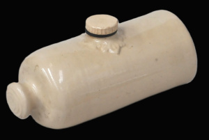 Lot 153 - Vintage English Lovatts Langley Stoneware Cream glaze Hot Water Bottle