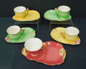 Lot 193 - Group of 5 vintage Royal Winton Grimwades floral tennis sets with patt