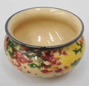 Lot 221 - Vintage PPP Australian Pottery Bowl - speckled Yellow, Green & Red