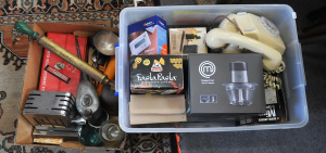 2 x Boxes Mixed inc Rotary Dial telephone, Oil Can, Drop side Toaster, Pump Inse