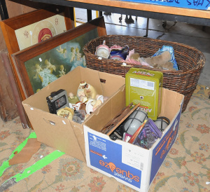 3 Boxes plus Mixed inc Framed Pictures & Prints, Lighting, Portable Radio, C