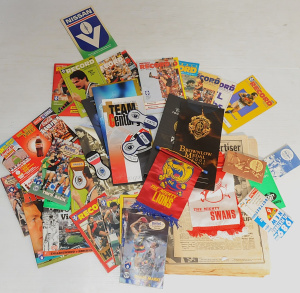 Lot of Mixed AFL Ephemera & Merchandise incl Fotzroy Lions Miniature Banner,