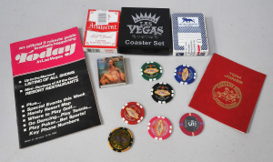 Mixed Group lot Las Vegas items inc Tom Jones Ceasars programme, Nude Flicker ma