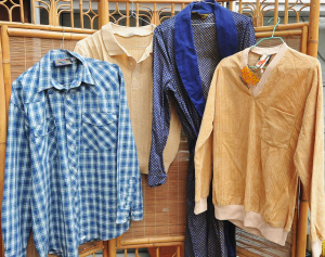 Lot 12 - Small lot- Vintage Mens Clothing - AS NEW Gloweave Ram Velour Overshirt