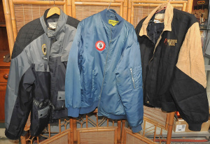 Lot 13 - 2 x Mixed Jackets incl Large Workmans Blue Jacket w Sewn-On Indian moto