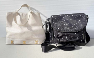 Lot 15 - Paloma Picasso off white leather handbag with 2 compartments & cent