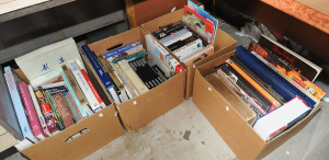 Lot 17 - Large lot of 4 boxes of books inc art reference, coffee table books, bi