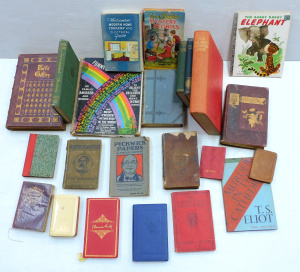 Lot 19 - Group lot of antique and vintage books inc early editions of Dickens, E