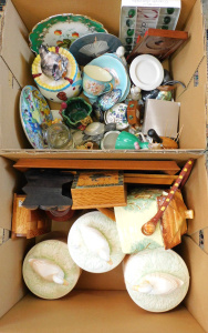 Lot 54 - 2 x boxes Mixed items - heaps China incl Figures, Villeroy & Boch +