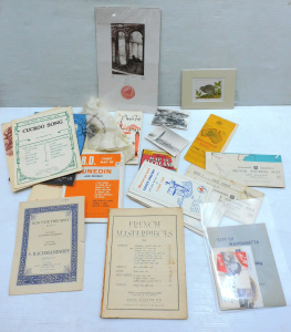 Lot 102 - Group of vintage ephemera with travel souvenirs inc 1926 Trans-Austral
