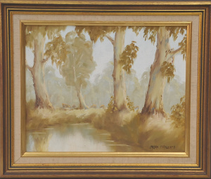 Lot 111 - Mark Phillips (1951 - ) Gilt framed Oil Painting - Cattle Grazing - si