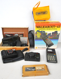 Lot 122 - Group lot Cameras, Phones & Calculators inc c1987 Boxed Telecom Wa