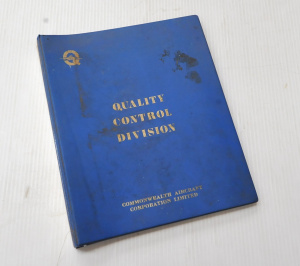 Lot 124 - Vintage Quality Control Division manual from Commonwealth Aircraft Cor