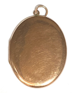 Lot 186 - Vintage 9 Carat Rose Gold Oval Locket - marks sighted to back, space i