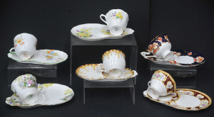 Lot 191 - Group of 6 vintage Royal Albert tennis sets, some hand painted, patter