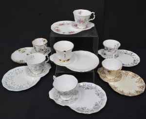Lot 198 - Group of 7 vintage and modern Royal Albert tennis sets, patterns inc B