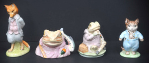 Lot 204 - 4 Beswick Beatrix Potter Figures inc Foxy Whiskered Gentleman, Tom Kit