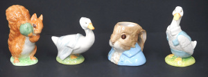 Lot 207 - 4 Beswick Beatrix Potter Figures inc Squirrel Nutkin, Rebeccah & M