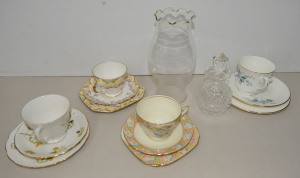 Mixed Group vintage inc Trios - Queen Anne, Tuscan & Sutherland, Crystal Col