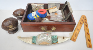 Small box lot - mixed vintage Items - Fitzroy FC Footy Boot Money Box, Victorian