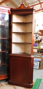 Lot 5 - Vintage c1980s Sheraton style Corner Cabinet - Open shelves to top &
