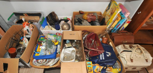 Lot 12 - Group Lot of Mixed Items Homewares, Assorted Ephemera, Glassware, Ceram