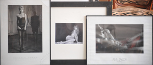 Lot 41 - 3 x Framed Risque Photographs incl Claudia Schiffer & Two Others