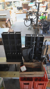 Lot 54 - Lot of Mixed Items incl Wrought iron fire tool set, 2 x Vintage Slade P