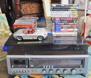Lot 66 - Mixed Lot incl PYE MRC-5 3 in 1stereo music system, Assorted Video Game