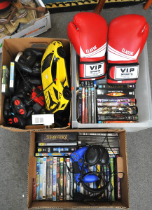 Lot 69 - 3 x Boxes Mixed DVDs & Toys incl Doctor Who Box Sets, RC Cars &