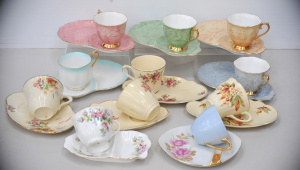 Lot 90 - Large group of English China Tennis - Hostess sets inc Royal Albert Gos