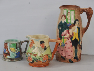 Lot 95 - 3 pces vintage Character Ceramics inc Burleigh Ware Sally I the Alley l