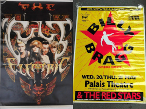 Lot 134 - 2 x Vintage Music Posters incl The Cult Electric Album Poster & Bi