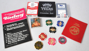 Lot 149 - Mixed Group lot Las Vegas items inc Tom Jones Ceasars programme, Nude