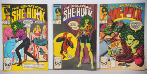 Lot 162 - 3 x vintage Marvel Comics The Sensational She-Hulk Issues #2, #3, and