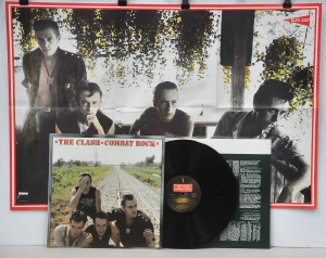 Lot 163 - Vintage Vinyl LP The Clash Combat Rock w Original Poster - Australian