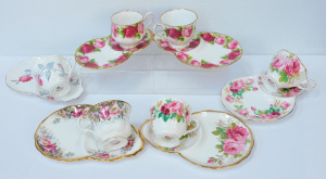 Lot 181 - 6 x Royal Albert Rose themed Tennis - Hostess sets inc Autumn Roses, O