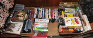 3 x Boxes of DVDs, CDs & VHS Tapes incl Box Sets, TV Shows, Documentries
