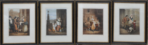 Lot 23 - 4 vintage framed and signed colour engravings inc 3 x after Francis Whe