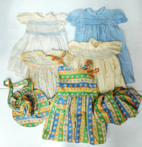 Lot 24 - 5 x Vintage Girls Toddler Dresses inc 1950s English Cotton 3pce Sundre